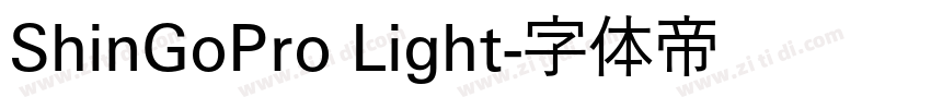 ShinGoPro Light字体转换